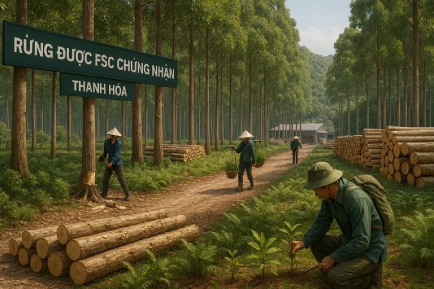 Rừng trồng Thanh Hóa đạt chứng nhận FSC